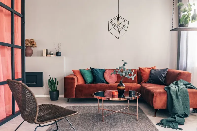 Decor Rosa geometrische Pendelleuchte bestehend aus 2 schwarzen Würfeln 3437