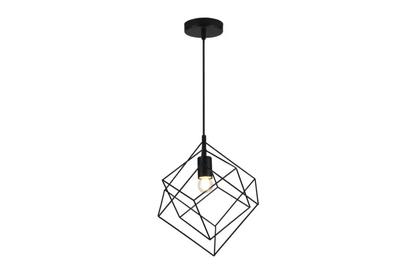 Decor Rosa geometrische Pendelleuchte bestehend aus 2 schwarzen Würfeln 3437