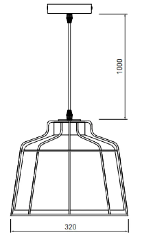 Decor Goa rote Pendelleuchte mit dekorativem Goldrahmen 3536