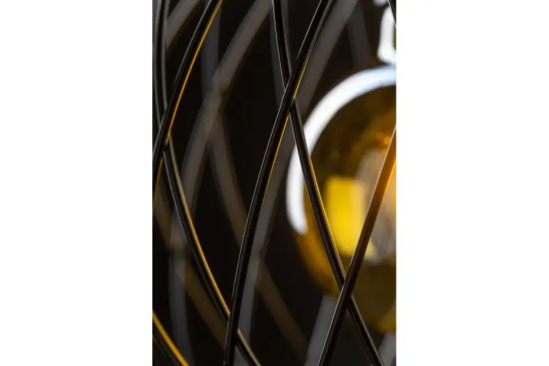 Decor Viela schwarze Draht-Pendelleuchte aus Metall, Kugelform, Durchmesser 25 cm 6972