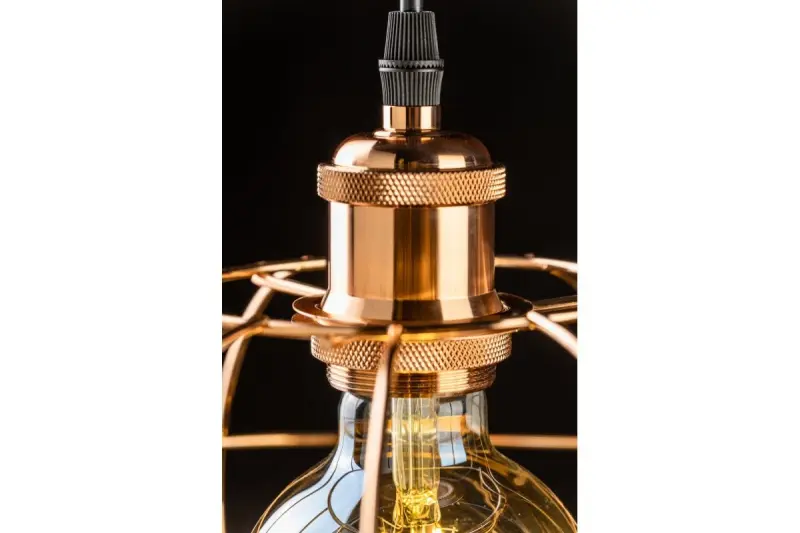 Decor Viela Draht-Pendelleuchte kugelförmig, Kupfer, Durchmesser 27,5 cm 7047