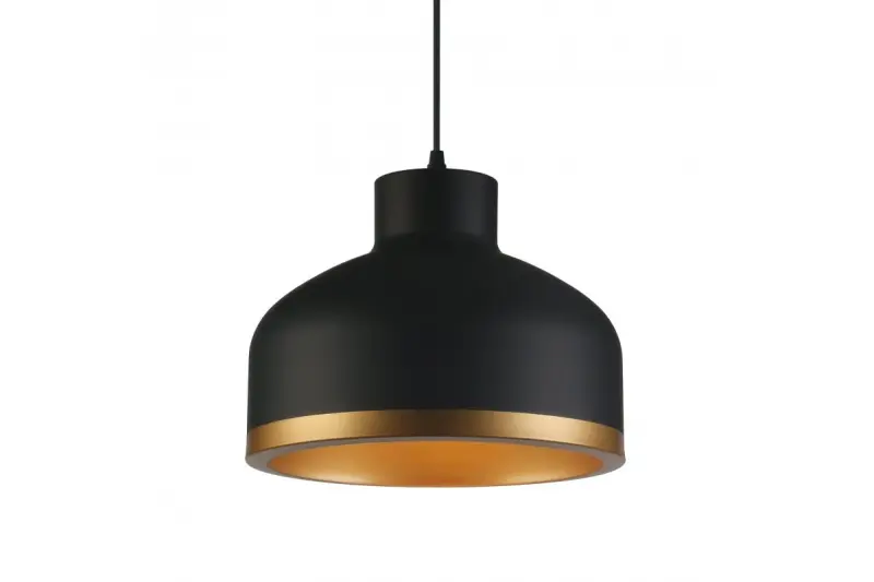 Decor Goldi moderne Pendelleuchte Schwarz-Gold, Durchmesser 30 cm 4090