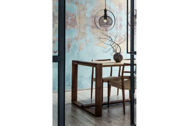 Decor Xalis Pendelleuchte schwarzer Drahtschirm mit Metallrand, Durchmesser 19,5 cm 7214