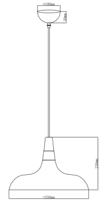 Dekor Skandi moderne Hängeleuchte Blau, 35 cm Durchmesser 7429