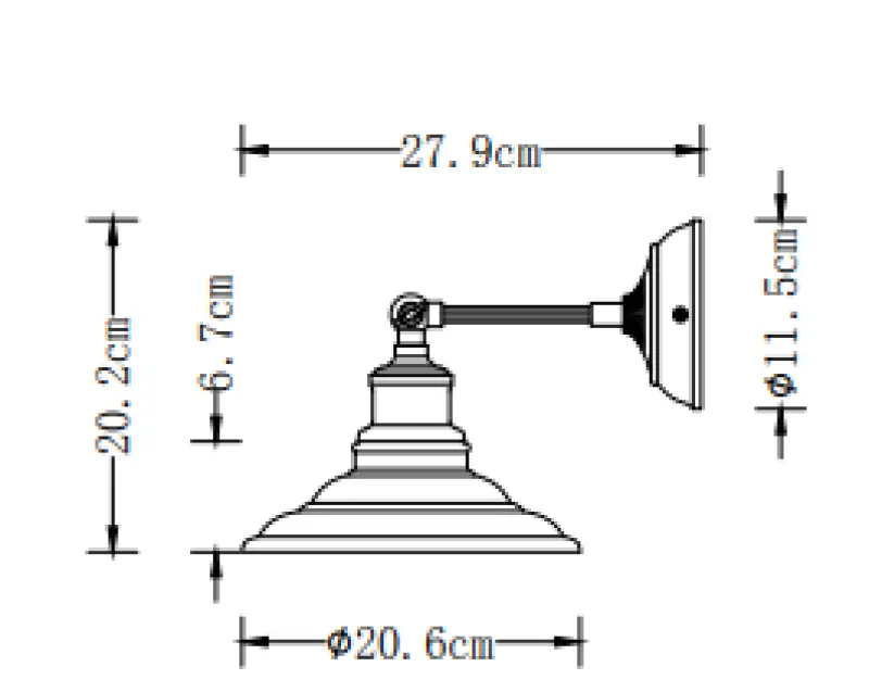 Decor Loret verstellbare Wandleuchte Weiß, 20 cm Durchmesser 7871