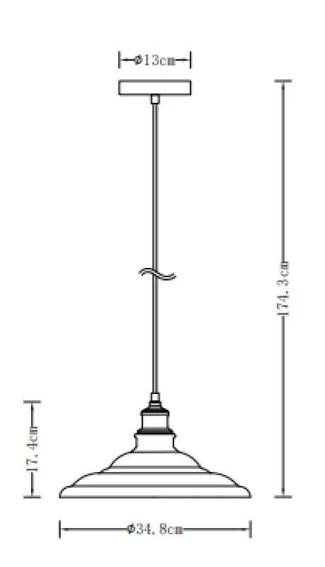 Decor Loret zeitlose weiße Pendelleuchte 34,8 cm Durchmesser 9844