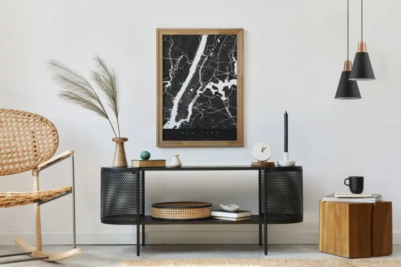 Decor Gianni stilvolle Pendelleuchte, Schwarz-Kupfer, 22 cm Durchmesser 9974