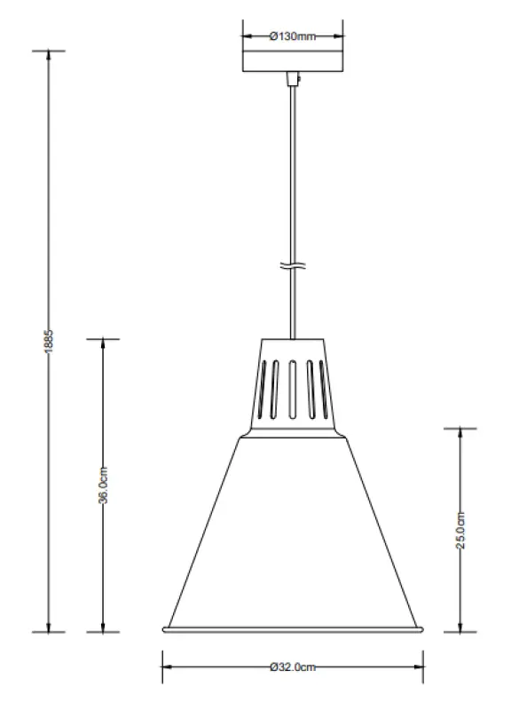 Decor Gianni stilvolle Pendelleuchte ganz in Weiß, 32 cm Durchmesser 8112