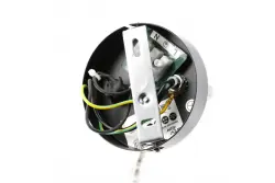 Dekor Etore schwarze Wandleuchte mit Metallarm, 11 cm Durchmesser 1860