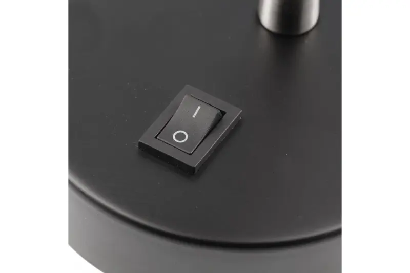 Dekor Etore schwarze Wandleuchte mit Metallarm, 11 cm Durchmesser 1860