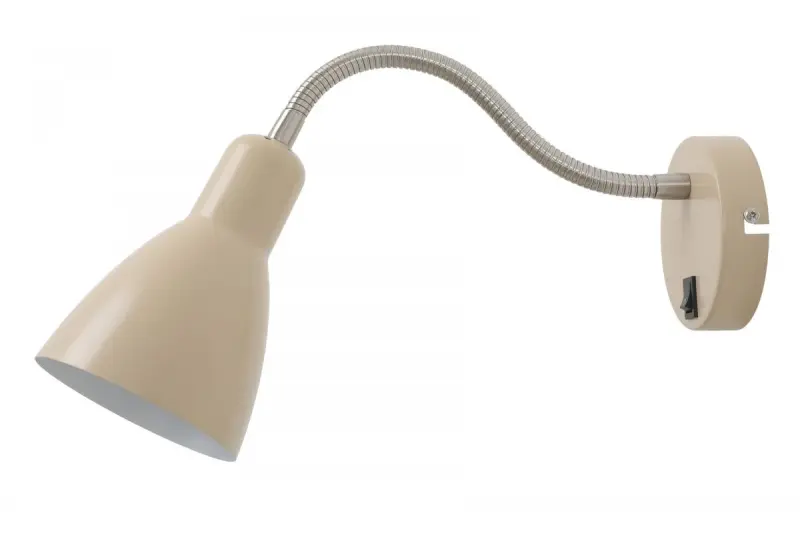 Decor Etore beige Wandlampe mit Metallarm, 11 cm Durchmesser 1907