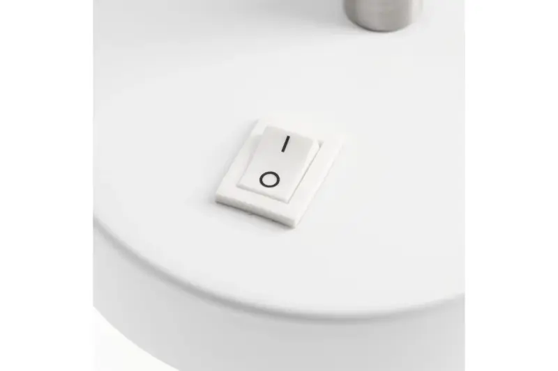 Decor Etore weiße Wandleuchte mit Metallarm, 11 cm Durchmesser 1952