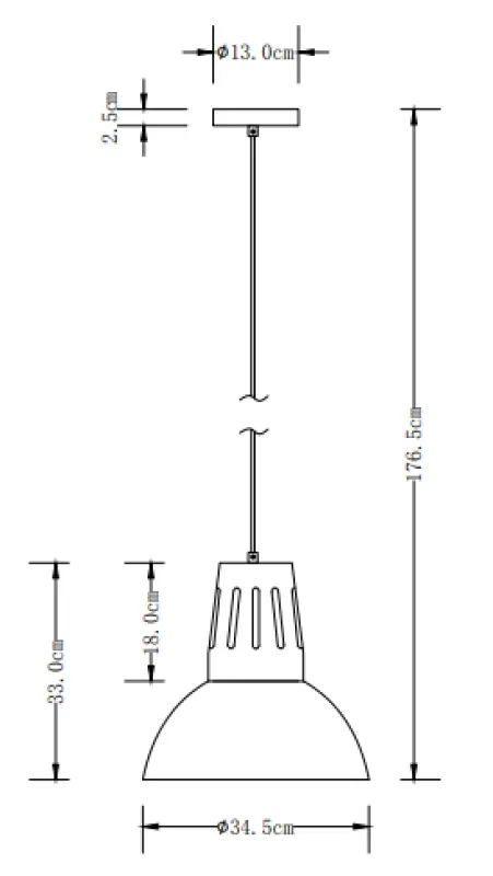 Decor Artemia Pendelleuchte mit Industrie-Optik Weiß, 34,5 cm Durchmesser 2508