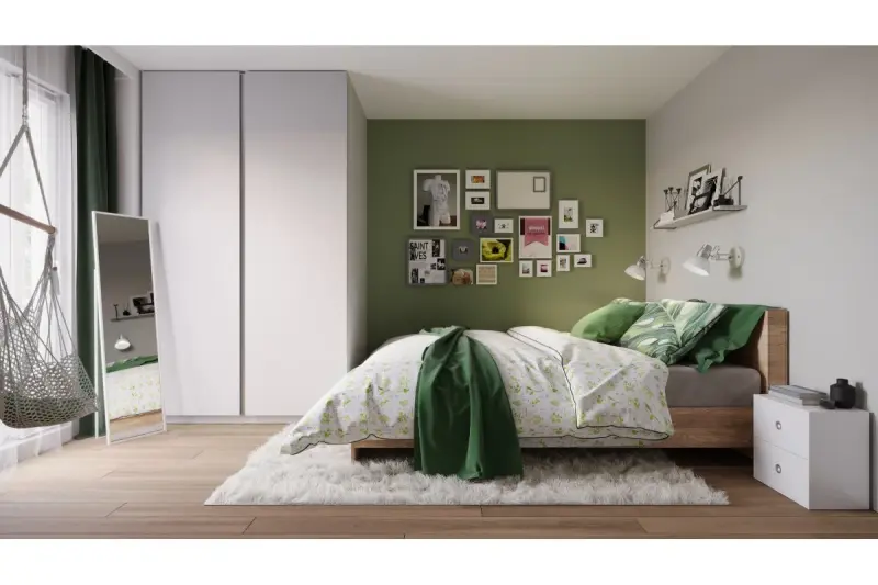 Dekor Artemia elegante weiße Wandleuchte mit Metallarm, 16,5 cm Durchmesser 2218