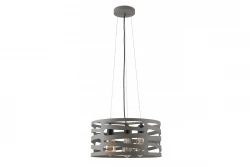 Decor Marisa graue Pendelleuchte mit dekorativen Lücken, max. 3 Leuchtquellen, Durchmesser 40 cm 2607