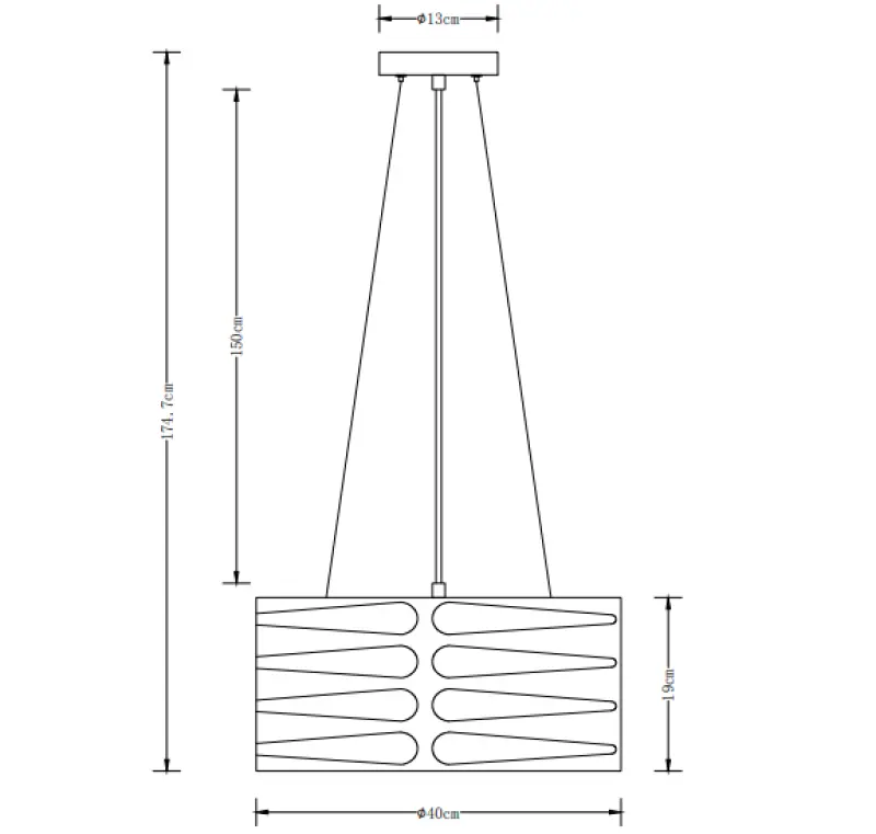 Decor Marisa graue Pendelleuchte mit dekorativen Lücken, max. 3 Leuchtquellen, Durchmesser 40 cm 2607