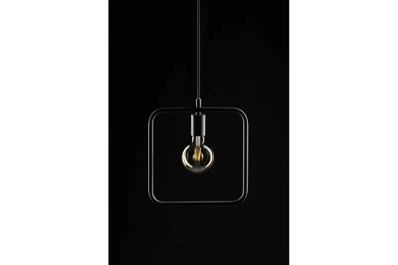 Dekor Lija graue Einpunkt-Pendelleuchte quadratisch 2836