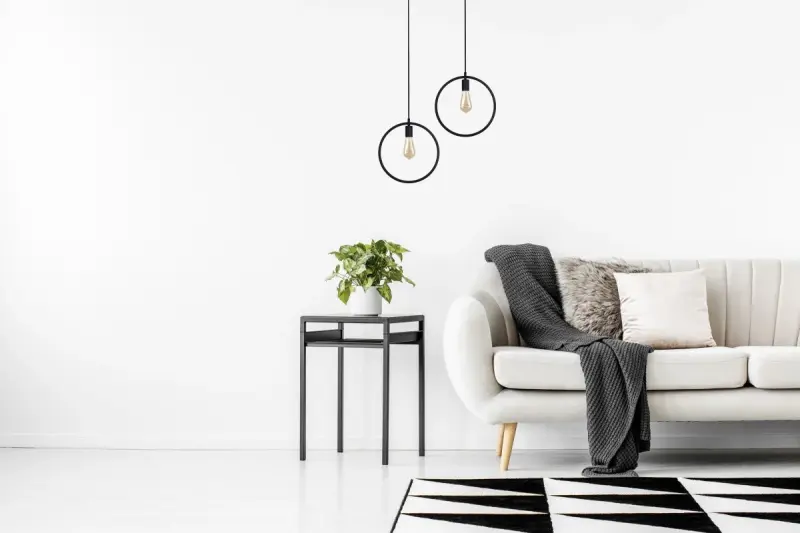 Decor Fija schwarze runde Einpunkt-Pendelleuchte 2805