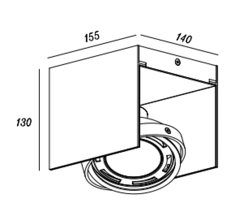 Decor Verso Deckenleuchte mit beweglichem Kopf, Schwarz-Weiß, 1 Leuchtmittel 4236