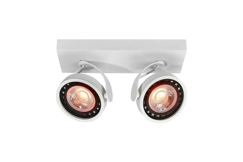 Decor Wally Deckenleuchte oder Wandleuchte mit beweglichem Kopf, Weiß, 2 Lichtquellen 4373