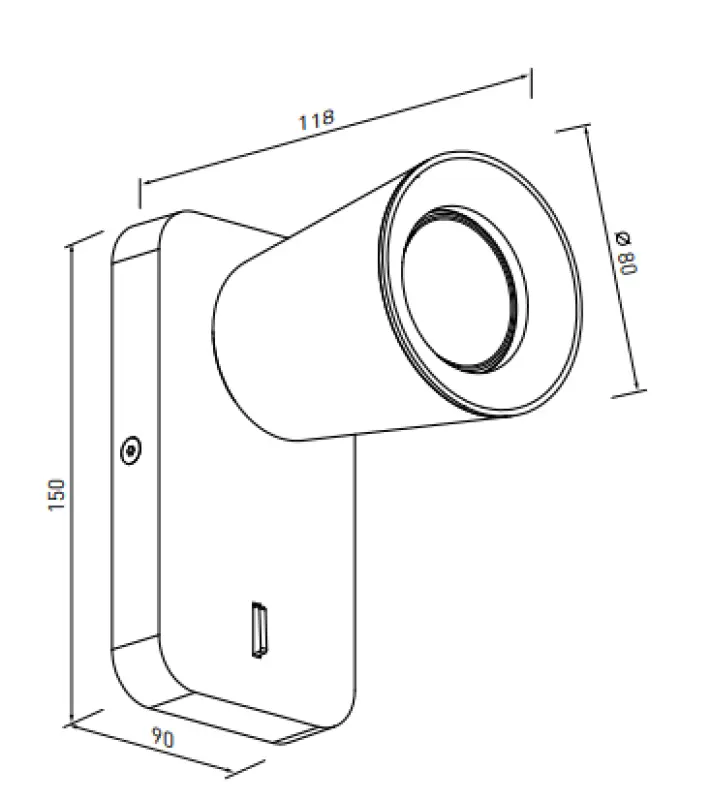 Dekor Elli moderne weiße Wandleuchte mit Schalter 4434