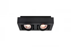 Decor Loid funktionelle schwarze rechteckige Deckenleuchte mit 2 Lichtquellen 4700