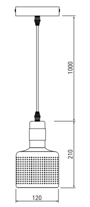 Dekor Bellis zylindrische Pendelleuchte, Schwarz-Gold, mit 1 Leuchtmittel 4666