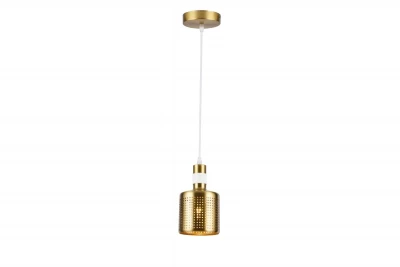 Dekor Bellis zylindrische Pendelleuchte Weiß-Gold, mit 1 Leuchtmittel 4574