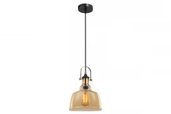 Decor Muscari II Pendelleuchte bernsteinfarben mit Metallic-Finish und Messingfassung 3565