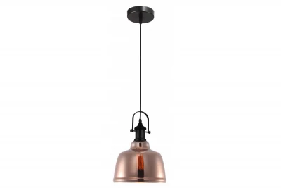 Decor Muscari II schwarze Pendelleuchte mit kupferfarbenem Lampenschirm im Metallic-Design und schwarzer Fassung 3930