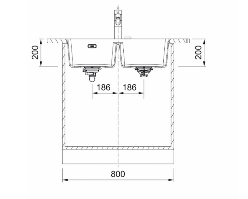 Franke Maris MRG 220-35-35 Fragranite Stein grau Doppelspüle Flach Einbau