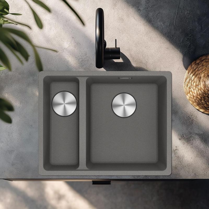 Franke Maris MRG 260-34-15 Fragranite Stein grau Spülbecken Becken Rechts flächenbündiger Einbau