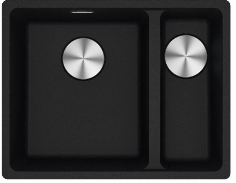 Franke Maris MRG 260-34-15 Fragranite Mattschwarz Spüle Becken Links flächenbündiger Einbau