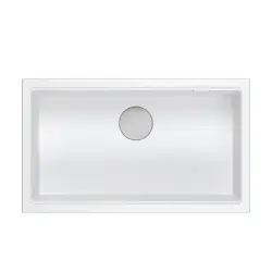 Quadri Newport II große und tiefe Granit-Spüle Weiß 76x45, Unterbau und Oberflächen-Einbau 1208957854