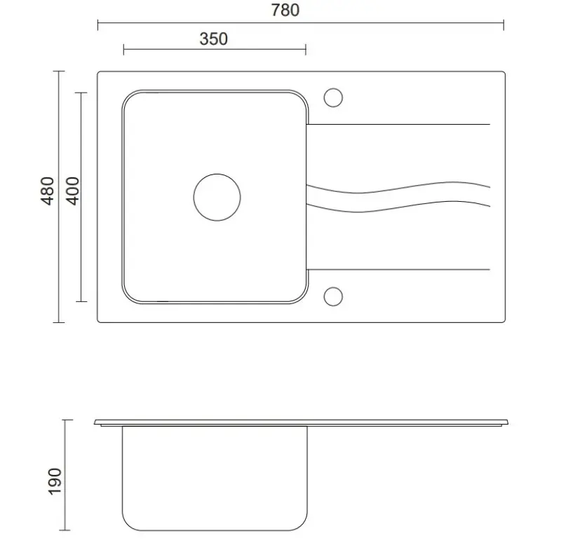 Quadri Fusion Edelstahl-Spüle mit Abtropffläche aus weißem Granit 78x48, reversibel, Oberflächen-Einbau 1208957868