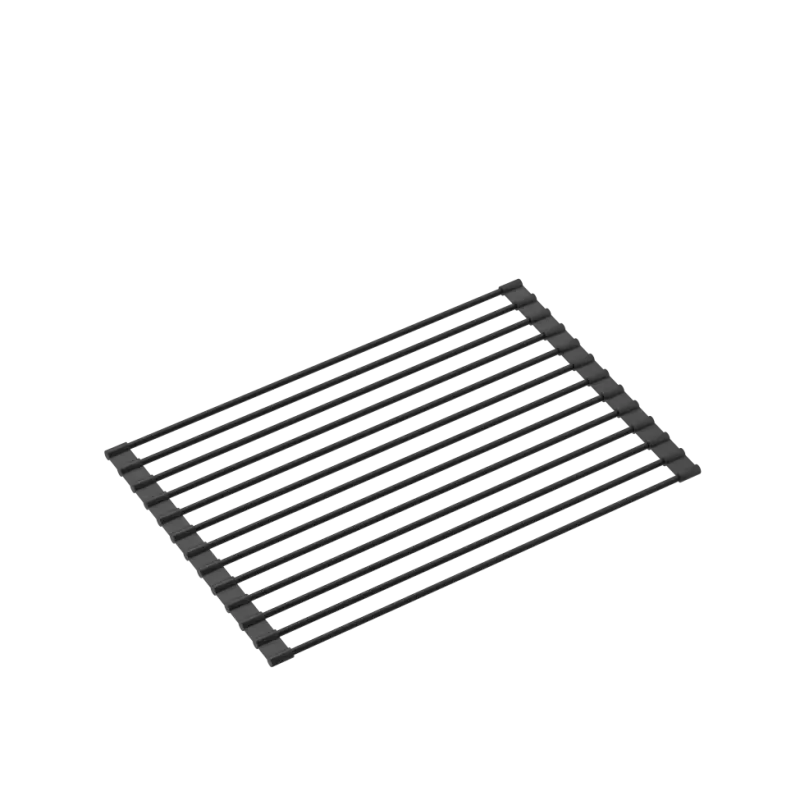 Quadri Kendal schwarzes Granitspülbecken 77x44 mit Abtropffläche, Küchenarmatur und Seifenspender 1208957888