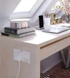 Indux Flip Einbau-Steckdose Stift-Erdung Typ E, mattweiß mit 2xUSB A, 1xRJ45 und HDMI-Anschluss 1208957916