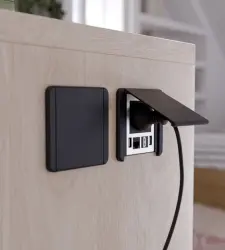 Indux Flip mattschwarz Erdung Typ F, Einbau-Steckdose mit 2xUSB A, 1xRJ45 und 1 HDMI-Buchse 1208957917
