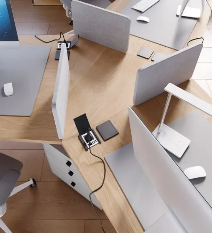 Indux Flip mattschwarz Erdung Typ F, Einbau-Steckdose mit 2xUSB A, 1xRJ45 und 1 HDMI-Buchse 1208957917