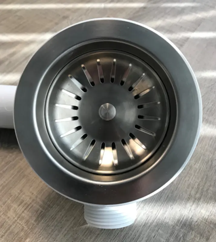 ABK Korbstecker-Set, Edelstahl-Ablaufgarnitur Spüle inkl. Überlauf  KR01000027 / KORFCOMPLRV