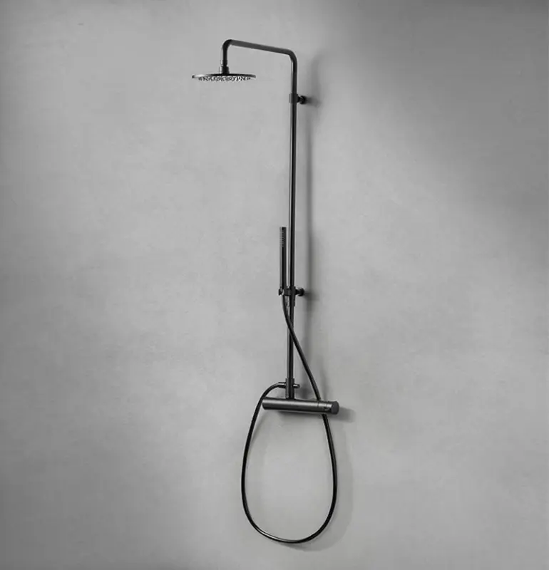 Waterevolution Flow Duschkombination mit Regendusche, matt schwarz T141PR