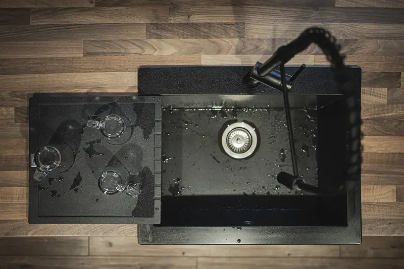 Aquadesign Unix Multifunktions-Spülabtropfer 35x35cm Schwarz 1208958214