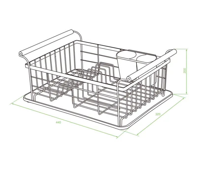 EPKA Bambus Schwarz Geschirrabtropfer aus Stahl 1208958219