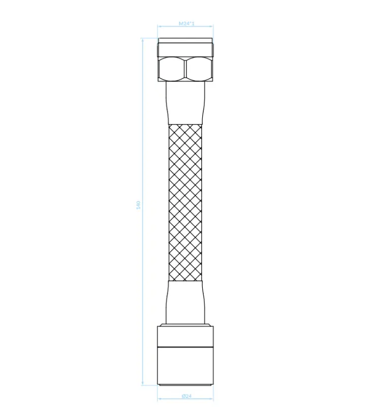 Aquadesign 2-Funktions verlängerter Perlator mit flexiblem Auslauf 13 cm Chrom M22 und M24 1208958229