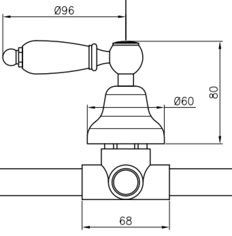 PB Classic Unterputz-Umsteller 3-Wege mit weißem Hebel, Edelstahl 1208958349