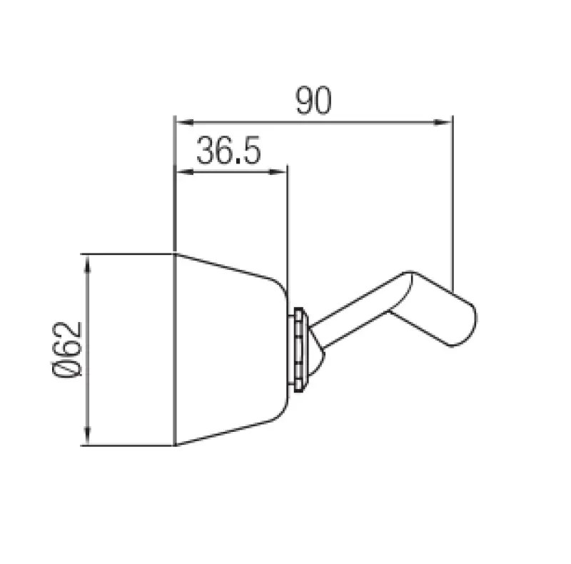 PB Unix schwenkbarer Handbrausehalter, Chrom 1208958352