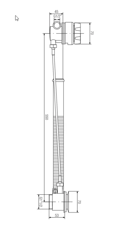 PB Wannenablauf Bronze mit Wannenüberlauf und Wannenfüller Kombination 1208958384