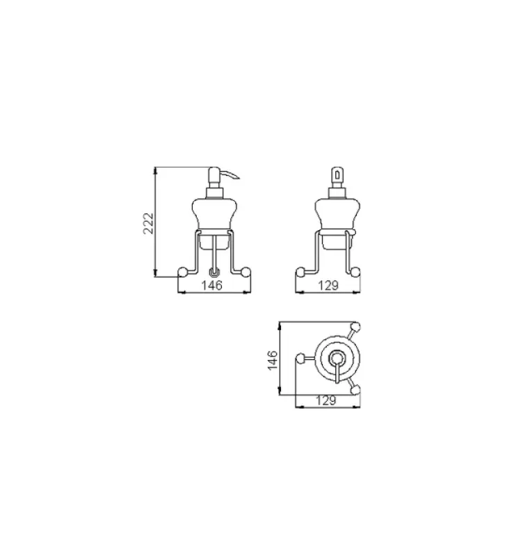Huber Croisette Classic Seifenspender Bronze-Keramik 4030.01H.BA