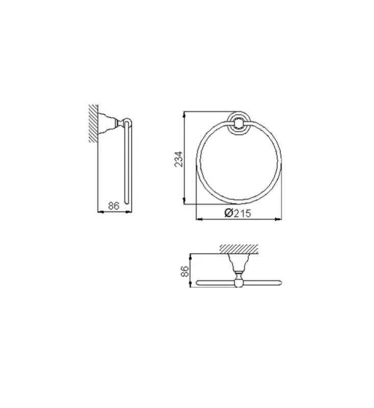Huber Croisette Classic Handtuchring Edelstahl 4018.01H.AC