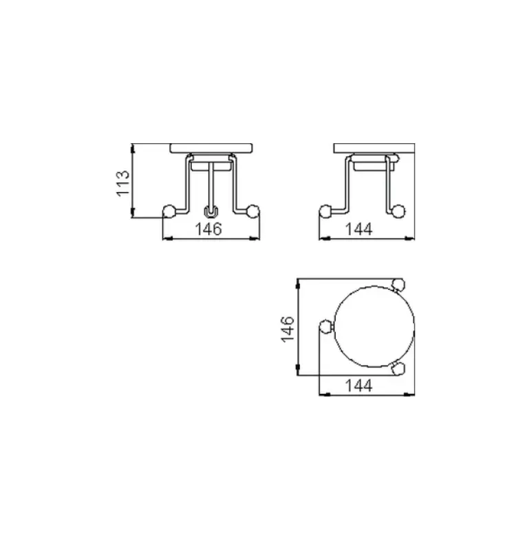 Huber Croisette Classic Seifenhalter Edelstahl-Keramik 4028.01H.AC